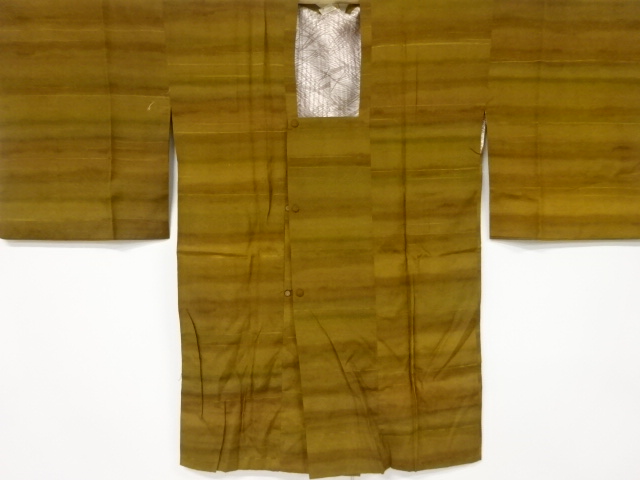 JAPANESE KIMONO / ANTIQUE MICHIYUKI COAT / SILK / TSUMUGI / STRIPE